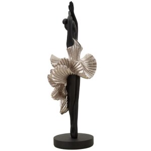 Mauro Ferretti figure danseuse 17x14x43 cm noir argent