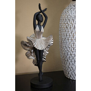 Mauro Ferretti figure danseuse 17x14x43 cm noir argent