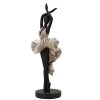 Mauro Ferretti figure danseuse 17x14x43 cm noir argent