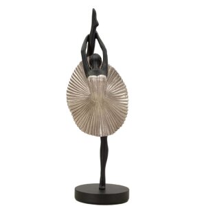 Mauro Ferretti figure danseuse 14x14x42,5 cm noir argent