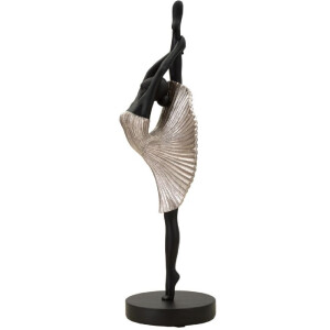 Mauro Ferretti figure danseuse 14x14x42,5 cm noir argent
