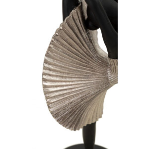 Mauro Ferretti figure danseuse 14x14x42,5 cm noir argent