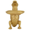 Mauro Ferretti figure crocodile avec bol 23x15,25x26,6 cm or