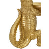 Mauro Ferretti figure crocodile avec bol 23x15,25x26,6 cm or