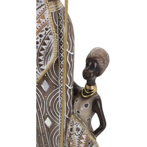 Mauro Ferretti Figurine Masaï avec enfant 11,5x8,5x46 cm