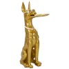 Mauro Ferretti Sculpture décorative chien Pit avec plateau 30x64x91 cm or
