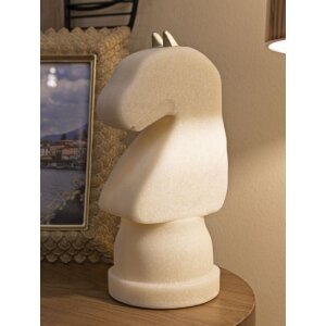Mauro Ferretti Figurine décorative Cheval déchecs Quarzy 14x13x31 cm blanc or