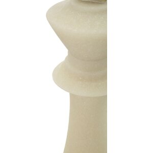Mauro Ferretti Figurine décorative Roi des échecs Quarzy Ø13x41 cm blanc or