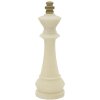 Mauro Ferretti Figurine décorative Roi des échecs Quarzy Ø13x41 cm blanc or