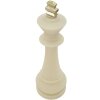 Mauro Ferretti Figurine décorative Roi des échecs Quarzy Ø13x41 cm blanc or