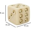 Mauro Ferretti cube Quarzy 8x8x8 cm blanc or