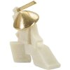Mauro Ferretti Figurine décorative Samouraï Oda Quarzy 19x8x18 cm blanc or