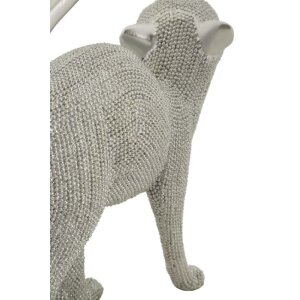 Mauro Ferretti Figurine décorative chat Sparky 17,5x9x26 cm argent