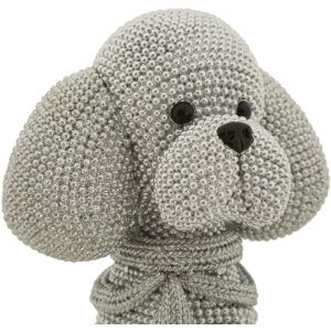 Mauro Ferretti Figurine décorative chien caniche Sparky 14,5x10x19 cm argent