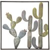 Mauro Ferretti décoration murale cadre cactus 50x1,3x50 cm vert bleu clair