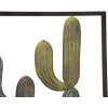 Mauro Ferretti décoration murale cadre cactus 50x1,3x50 cm vert bleu clair