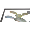 Mauro Ferretti décoration murale cadre cactus 50x1,3x50 cm vert bleu clair