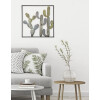 Mauro Ferretti décoration murale cadre cactus 50x1,3x50 cm vert bleu clair