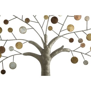 Mauro Ferretti panneau mural arbre de vie Ø61x1,8 cm or naturel