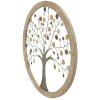 Mauro Ferretti panneau mural arbre de vie Ø61x1,8 cm or naturel