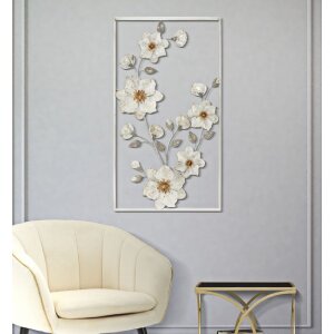 Mauro Ferretti panneau mural Flix 50x5,5x90,5 cm blanc or