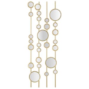 Mauro Ferretti panneau mural Small Mirrors 35,5x1,5x90 cm doré