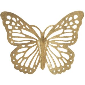 Mauro Ferretti décoration murale papillons set 4 pièces 35x2x2916x2x12 cm doré