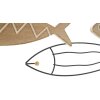Mauro Ferretti panneau mural poisson 60x2x30 cm noir naturel
