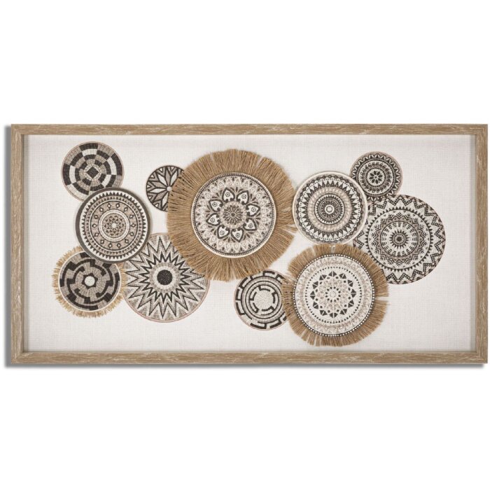 Mauro Ferretti peinture murale Marcy 70x2,8x35 cm crème marron