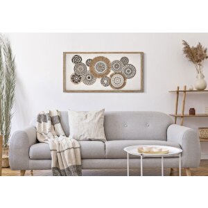 Mauro Ferretti peinture murale Marcy 70x2,8x35 cm crème marron