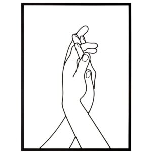 Mauro Ferretti Panneau mural Simply Hands 40x1x55 cm noir