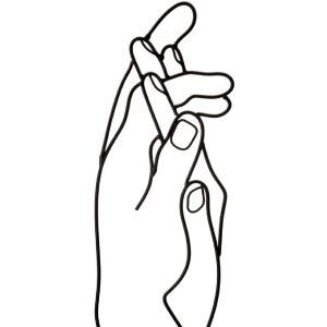 Mauro Ferretti Panneau mural Simply Hands 40x1x55 cm noir