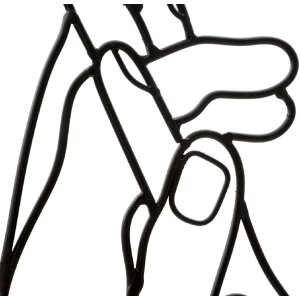 Mauro Ferretti Panneau mural Simply Hands 40x1x55 cm noir