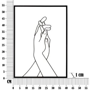 Mauro Ferretti Panneau mural Simply Hands 40x1x55 cm noir