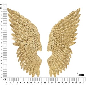 Mauro Ferretti Panneau mural Ali Beauty Set 2 pièces 37,5x3x100 cm doré