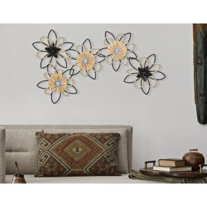 Mauro Ferretti panneau mural Flow 60x4x35 cm nature noir