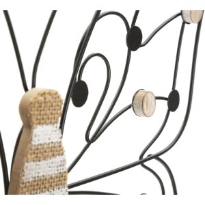 Mauro Ferretti panneau mural papillon 39,5x1,5x33,5 cm brun noir