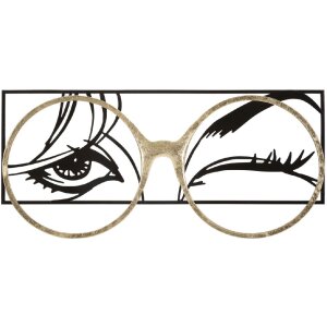 Mauro Ferretti Panneau mural lunettes 89,5x3,8x41,3 cm noir