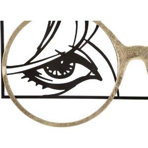 Mauro Ferretti Panneau mural lunettes 89,5x3,8x41,3 cm noir