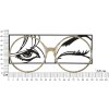 Mauro Ferretti Panneau mural lunettes 89,5x3,8x41,3 cm noir