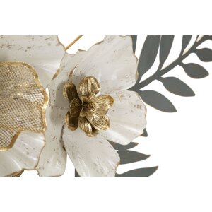 Mauro Ferretti panneau mural Greak 90,2x7,6x41,9 cm crème or