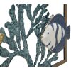 Mauro Ferretti panneau mural poisson 50,2x3,8x50,2 cm bleu or