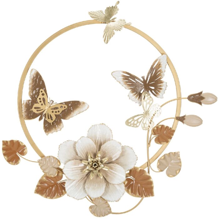 Mauro Ferretti décoration murale Rouns 58,4x5,1x63,5 cm beige doré