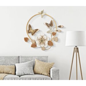 Mauro Ferretti décoration murale Rouns 58,4x5,1x63,5 cm beige doré