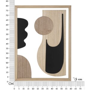 Mauro Ferretti MDF panneau mural Astry 60x2x80 naturel noir