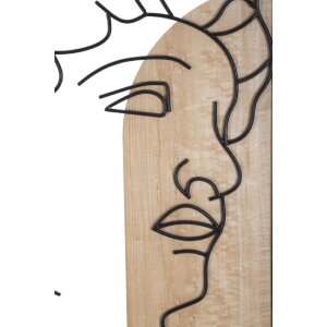 Mauro Ferretti MDF panneau mural David 55x2x80 naturel noir