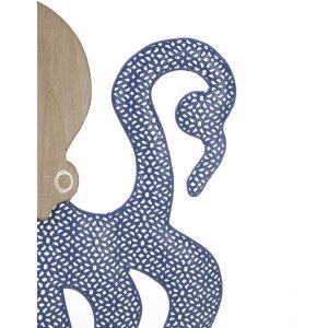 Mauro Ferretti Panneau mural pieuvre 41x1,5x57 cm bleu naturel