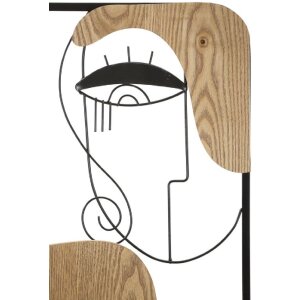Mauro Ferretti Panneau mural Picassy 38x2x89,5 cm noir...