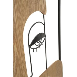 Mauro Ferretti Panneau mural Picassy 38x2x89,5 cm noir marron