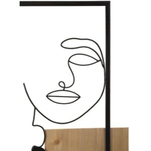 Mauro Ferretti Panneau mural Visages 63x2x90 cm noir marron